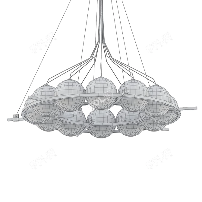 Geometric Grid/Circle Design 3D model image 2