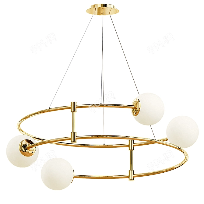 Elegant Balance Pendant Light 3D model image 2