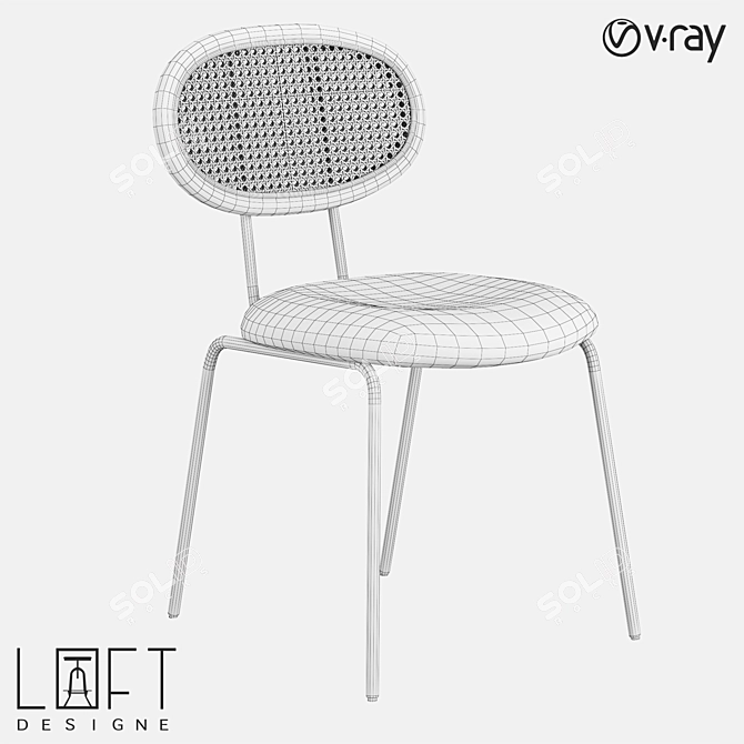 Modern Rattan Chair | LoftDesigne 3802 3D model image 2