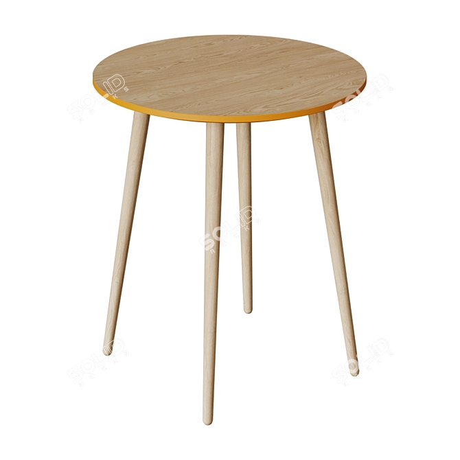 Satellite Round 70cm Veneer Table 3D model image 2