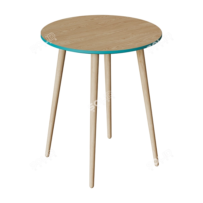 Satellite Round 70cm Veneer Table 3D model image 3