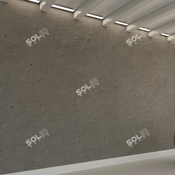 Vintage Concrete Wall Texture 3D model image 3