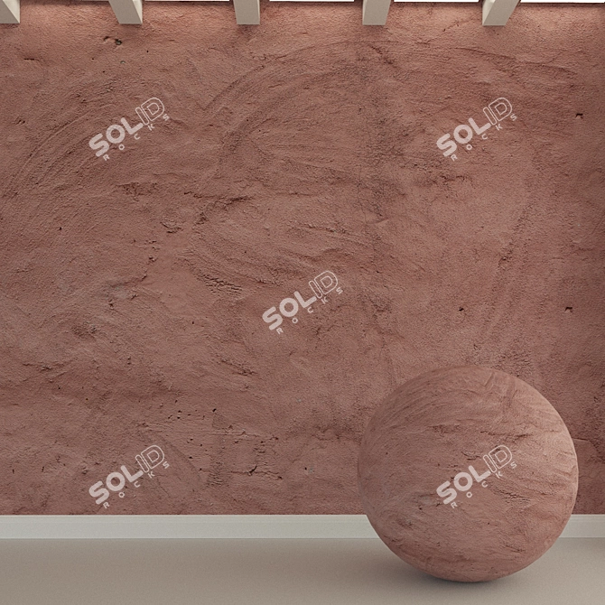 Vintage Concrete Wall Texture 3D model image 1