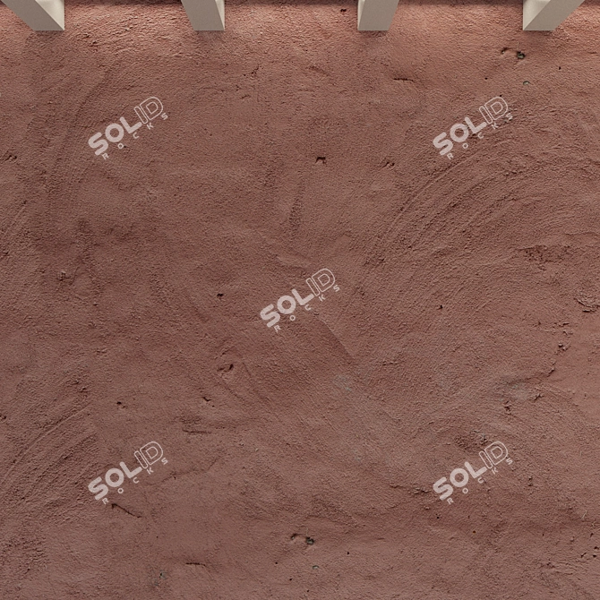 Vintage Concrete Wall Texture 3D model image 2