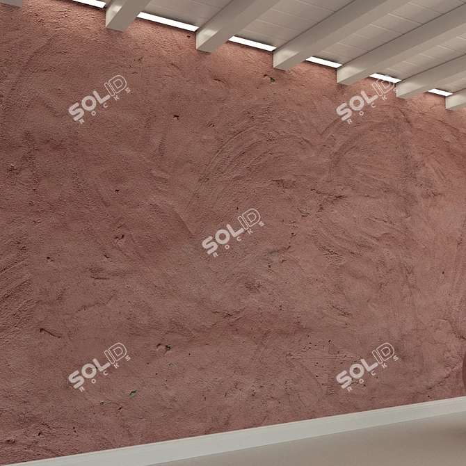 Vintage Concrete Wall Texture 3D model image 3