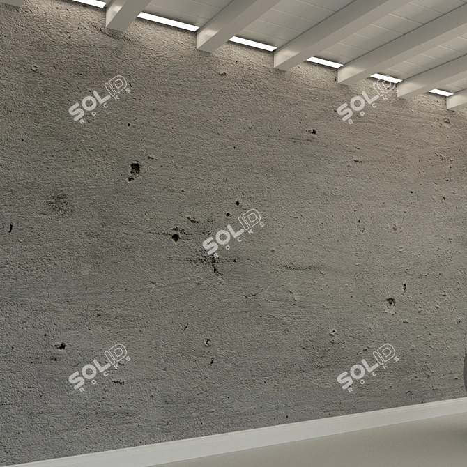 DecoLoft Grey Concrete Wall 3D model image 3