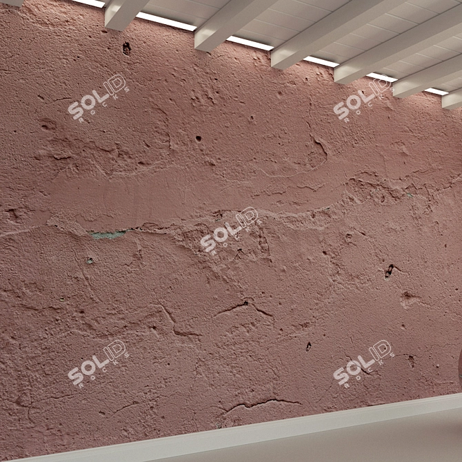 Vintage Concrete Wall Texture 3D model image 3