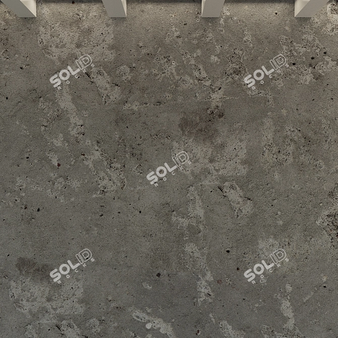 Vintage Concrete Wall Plaster 3D model image 2