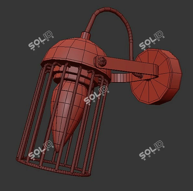 Elegant Rivoli Anemon Pendant 3D model image 2