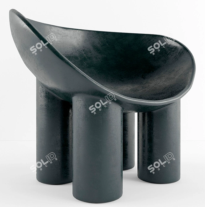 Elephant Chair: Modern Plastic Armchair with Unique Design 3D model image 4