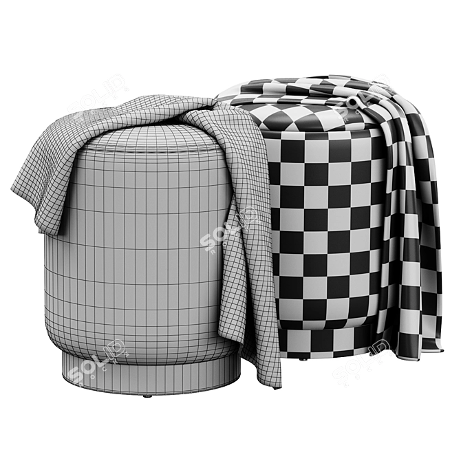 Pri Storage Ottoman: Stylish & Functional 3D model image 4