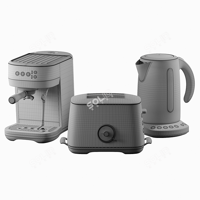 BORK Collection: Coffee Machine, Kettle & Toaster 3D model image 5