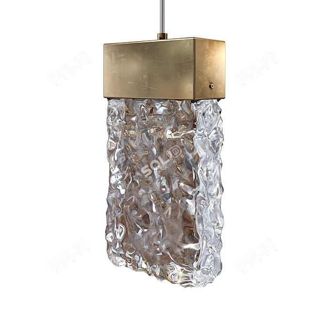 Embossed Glass Pendant Lamp: Lampatron ARIMO 3D model image 2