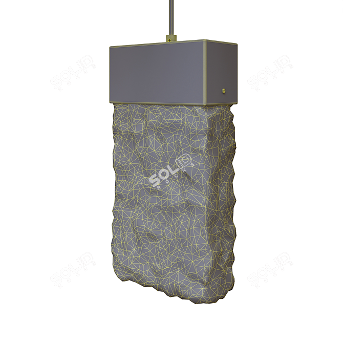 Embossed Glass Pendant Lamp: Lampatron ARIMO 3D model image 6