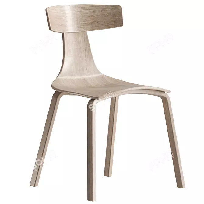 Modern Remo Wood Chair: Stylish and Comfortable 3D model image 1