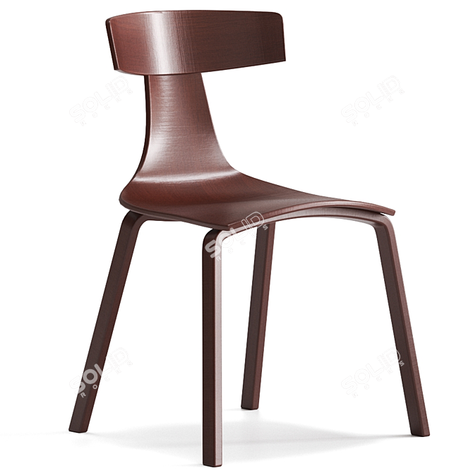 Modern Remo Wood Chair: Stylish and Comfortable 3D model image 2