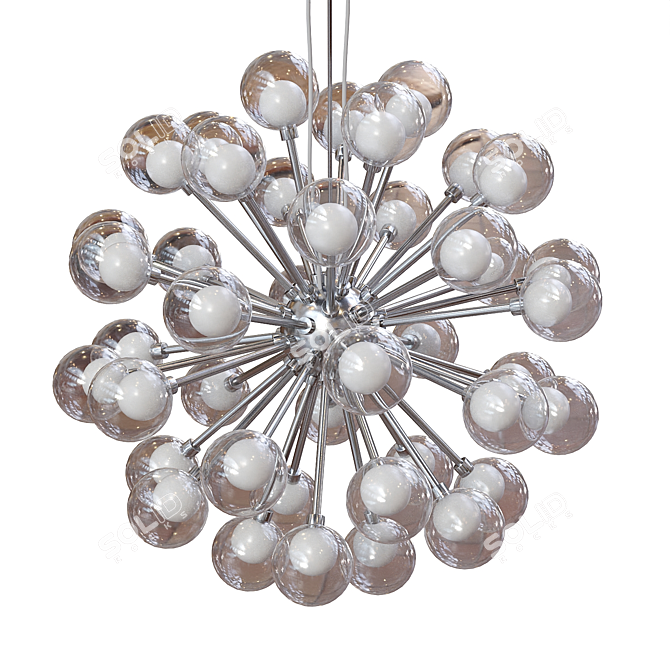 Elegant Dualita Chandelier - Stunning Lighting Solution 3D model image 2