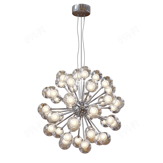 Elegant Dualita Chandelier - Stunning Lighting Solution 3D model image 3