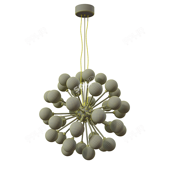 Elegant Dualita Chandelier - Stunning Lighting Solution 3D model image 4