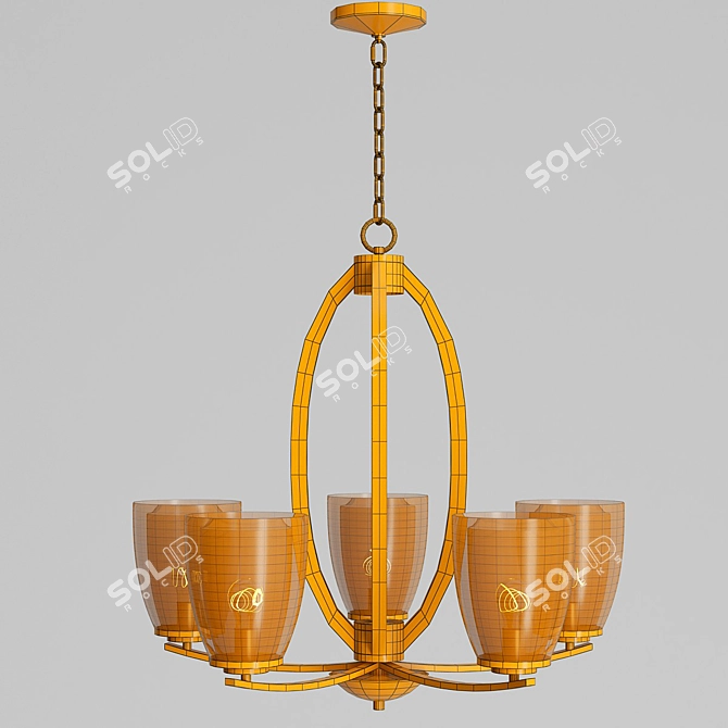 Sophisticated Stiffel Avira Chandelier 3D model image 5