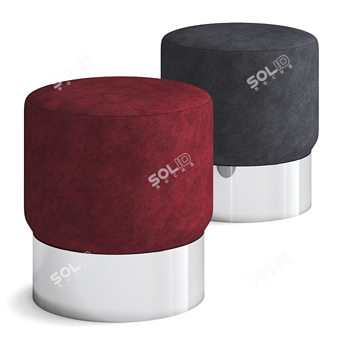 Circular Seating Poufs by Azucena 3D model image 1