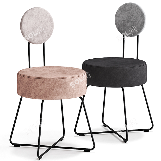 ErgoBack Stool: Modern Comfort 3D model image 2