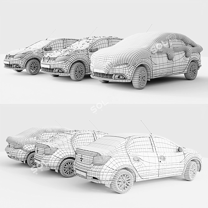 Renault Logan 2009 4-Seasons: Versatile and Efficient 3D model image 13