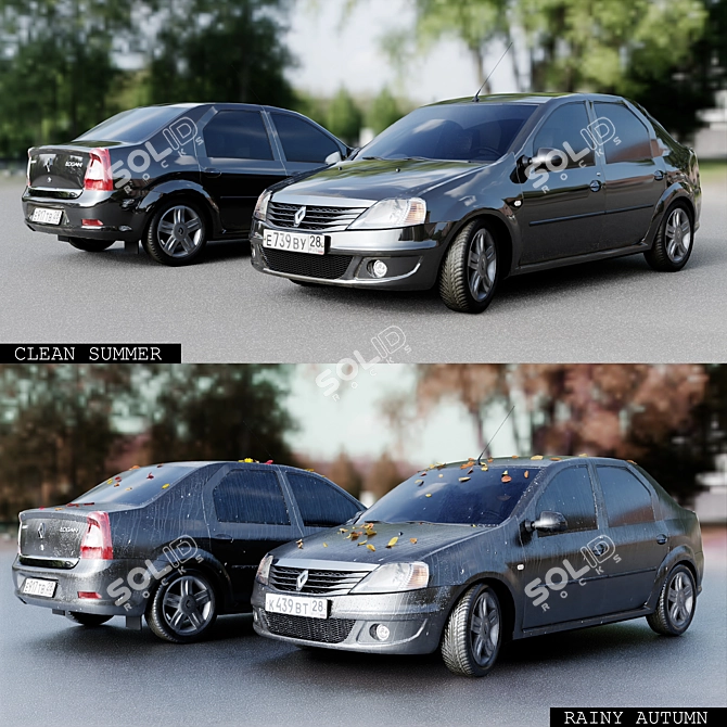 Renault Logan 2009 4-Seasons: Versatile and Efficient 3D model image 16