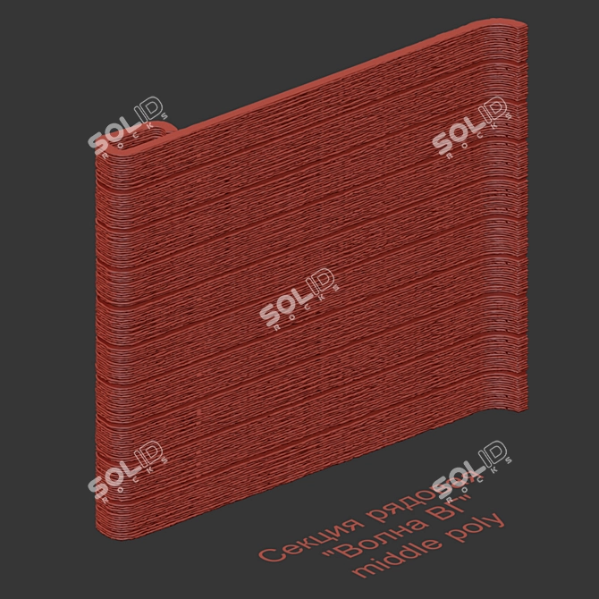 Wave Craft Fence - Volna VG End Panels 3D model image 5