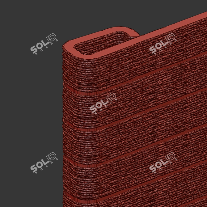 Wave Craft Fence - Volna VG End Panels 3D model image 6