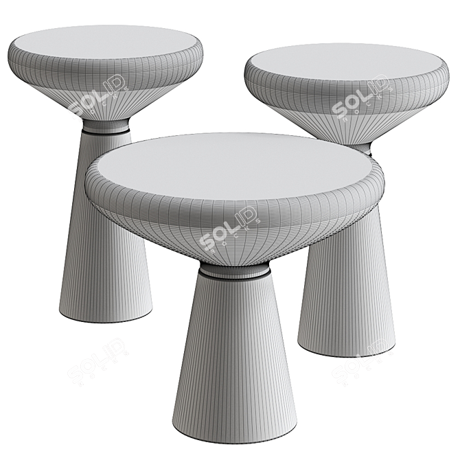 Blow 1377 Side Tables: Elegant, Versatile, and Functional 3D model image 2