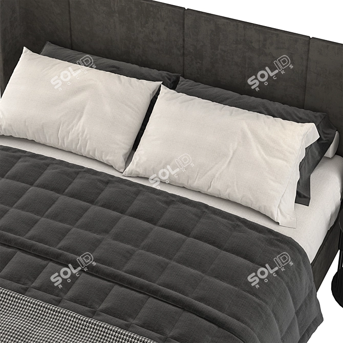 Ikea Tufjord Gray Bed 3D model image 3