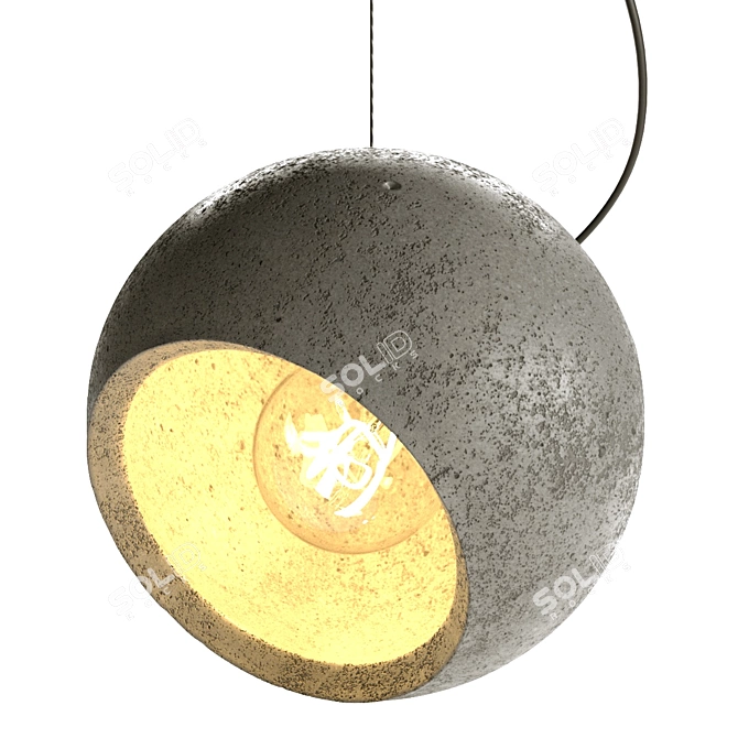 Loona Concrete Luminaire 3D model image 3