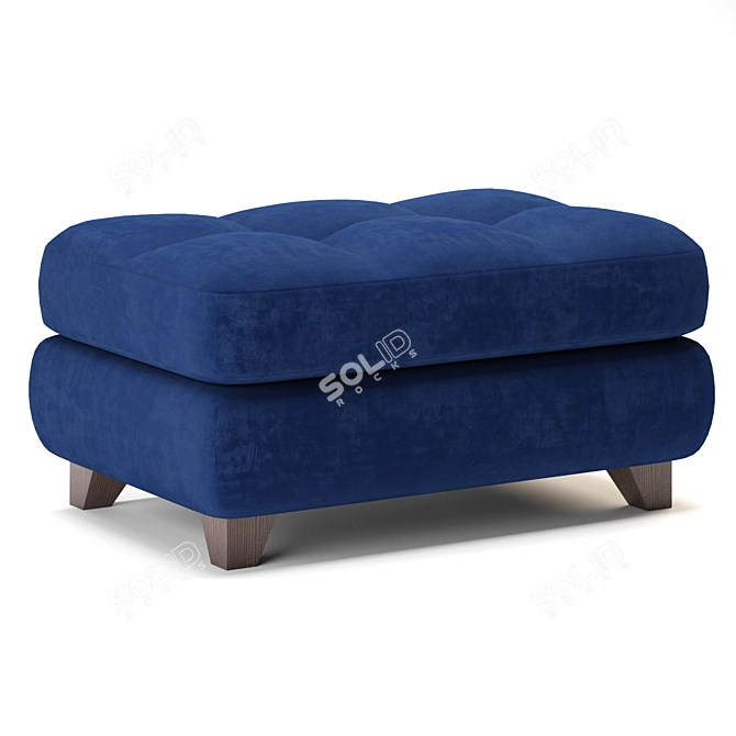 Title: Velvet Pouf - Elegant and Versatile Seating 3D model image 2