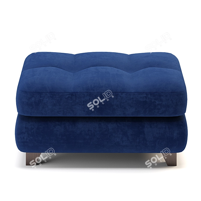 Title: Velvet Pouf - Elegant and Versatile Seating 3D model image 3
