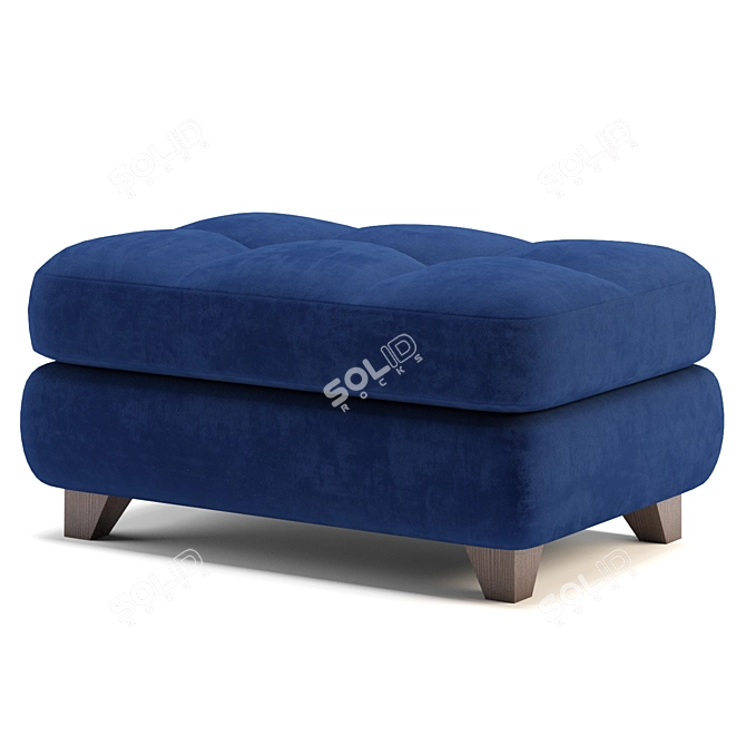 Title: Velvet Pouf - Elegant and Versatile Seating 3D model image 4