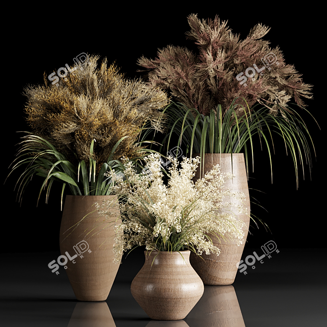 Blooming Beauty: 11-Piece Bouquet 3D model image 1
