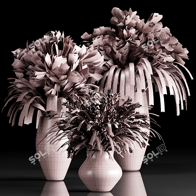 Blooming Beauty: 11-Piece Bouquet 3D model image 5
