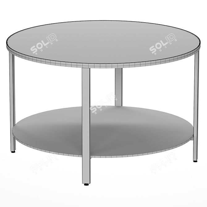 Sleek Glass Coffee Table 3D model image 2