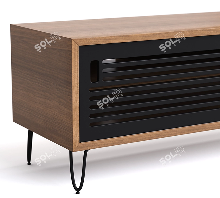 Industrial Style TV Stand 3D model image 4