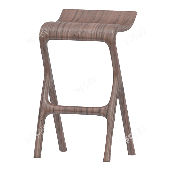Umthi Bar Stool: Exquisite Craftsmanship 3D model image 1