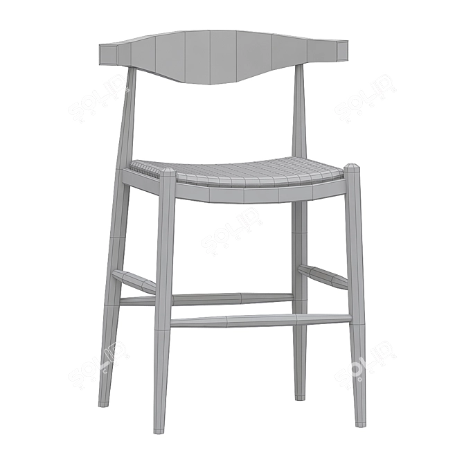 Elegant and Modern Maja Counter Stool 3D model image 2