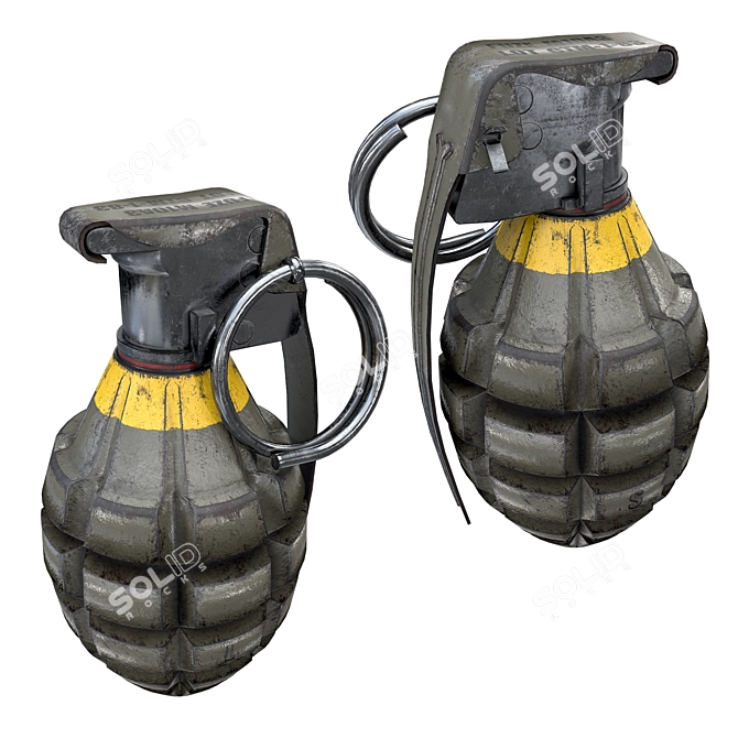 Ultimate MK2 Grenade Model 3D model image 1