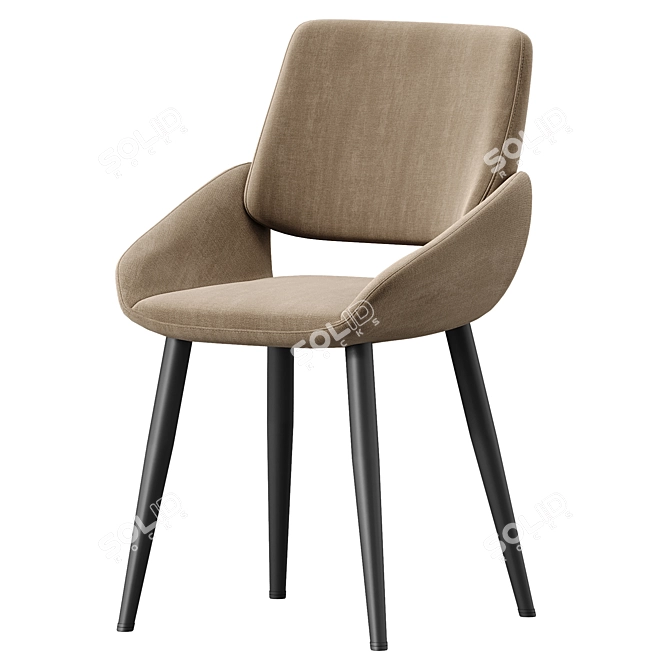 Modern Brown Chair: Stylish & Functional 3D model image 1