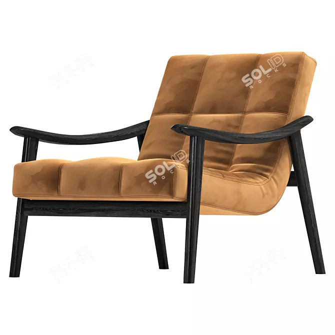 MINOTTI Fynn: Luxurious Contemporary Armchair 3D model image 1