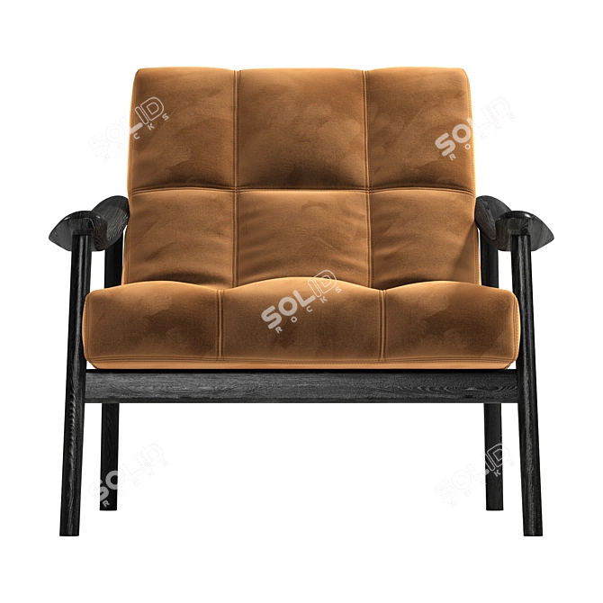 MINOTTI Fynn: Luxurious Contemporary Armchair 3D model image 2