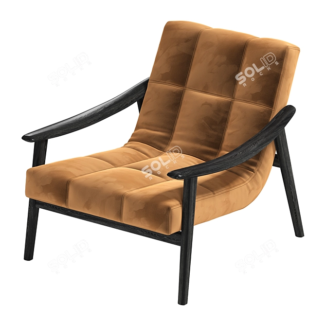 MINOTTI Fynn: Luxurious Contemporary Armchair 3D model image 3