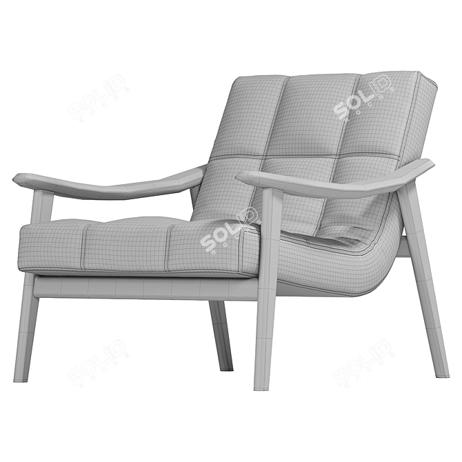 MINOTTI Fynn: Luxurious Contemporary Armchair 3D model image 6