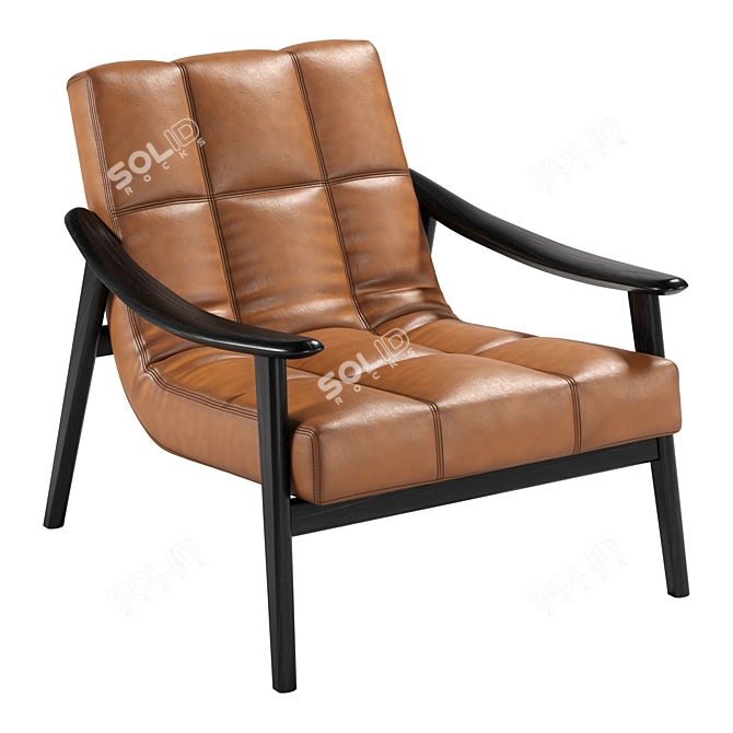 MINOTTI Fynn: Luxurious Contemporary Armchair 3D model image 8