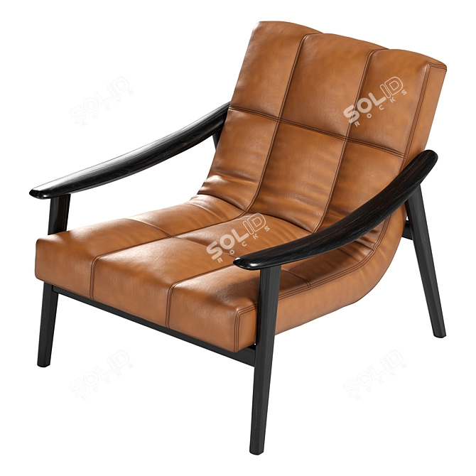 MINOTTI Fynn: Luxurious Contemporary Armchair 3D model image 9